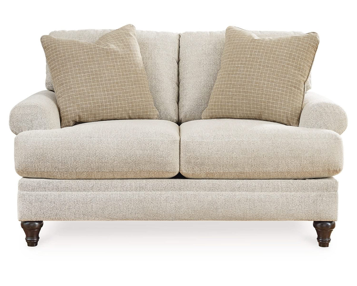 Sofá, loveseat, silla y otomana Valerani