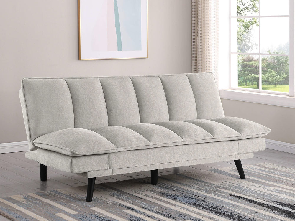 Sofá cama convertible capitoné tapizado Laredo gris claro