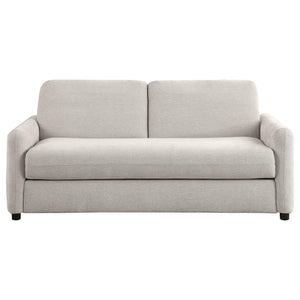 Sofá cama tapizado Rylie con colchón tamaño queen beige
