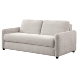 Sofá cama tapizado Rylie con colchón tamaño queen beige