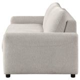 Sofá cama tapizado Rylie con colchón tamaño queen beige