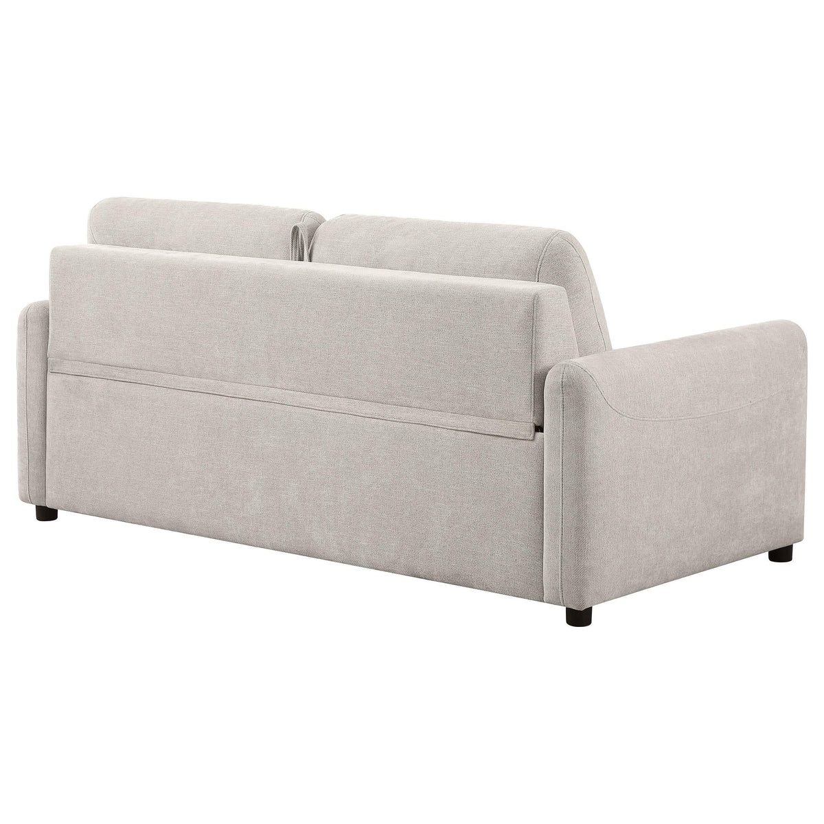 Sofá cama tapizado Rylie con colchón tamaño queen beige