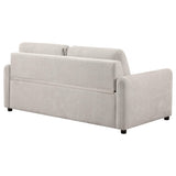 Sofá cama tapizado Rylie con colchón tamaño queen beige