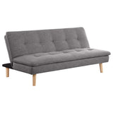 Sofá cama convertible capitoné tapizado Scout gris