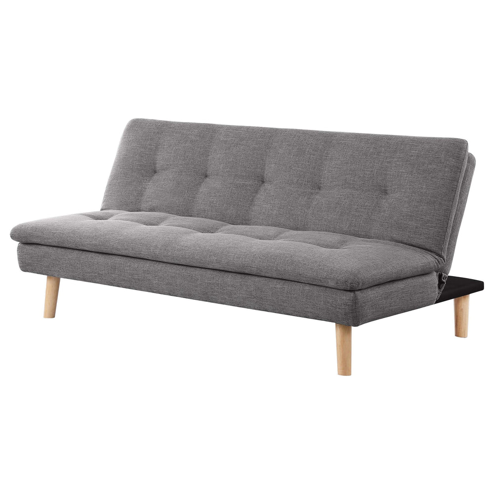 Sofá cama convertible capitoné tapizado Scout gris