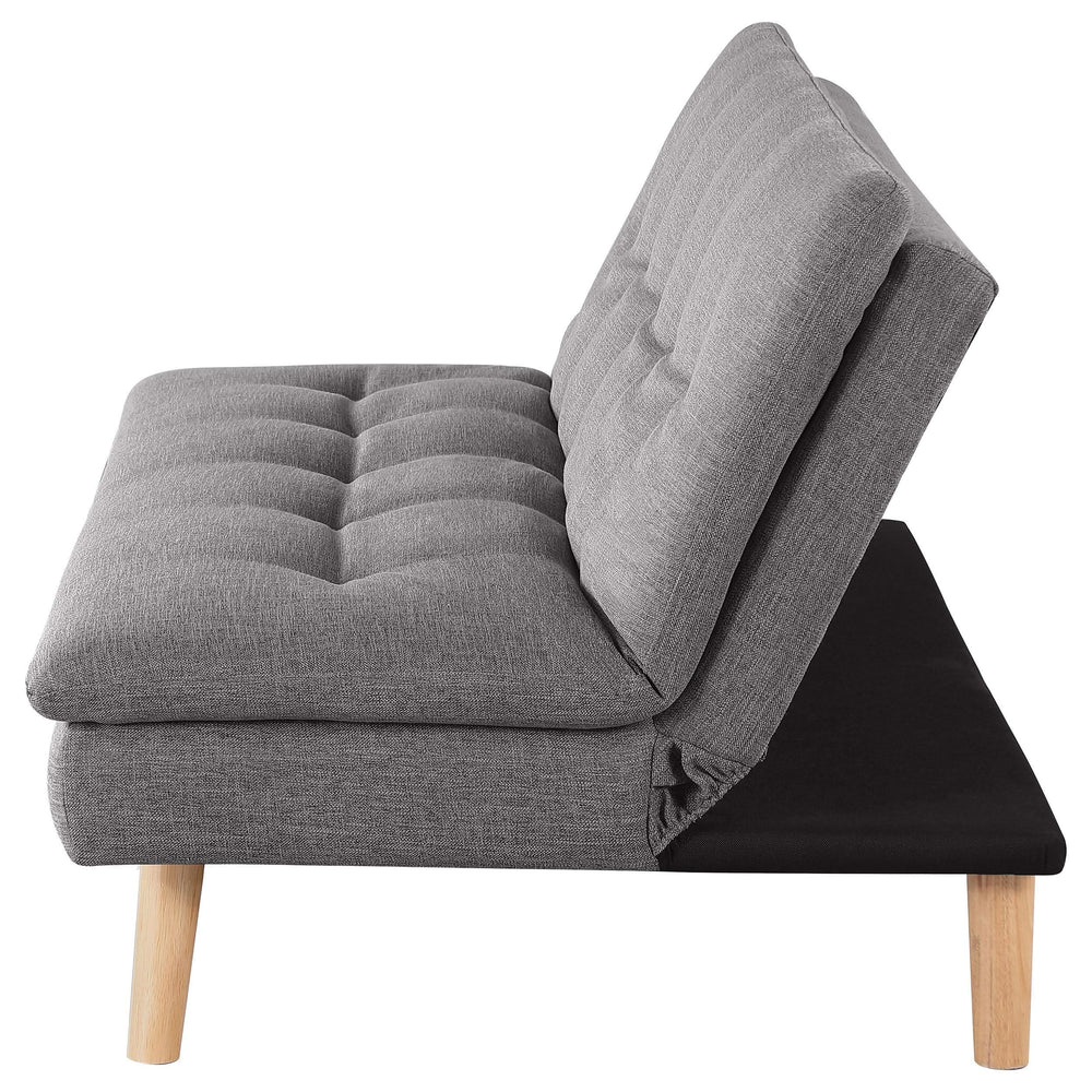 Sofá cama convertible capitoné tapizado Scout gris