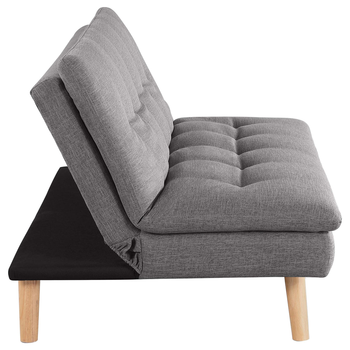 Sofá cama convertible capitoné tapizado Scout gris
