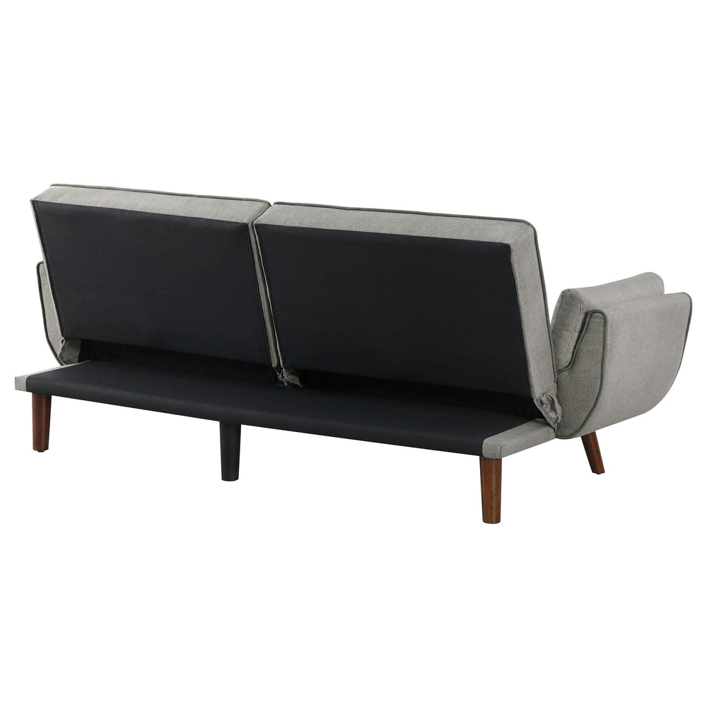 Sofá cama convertible capitoné tapizado Caufield gris
