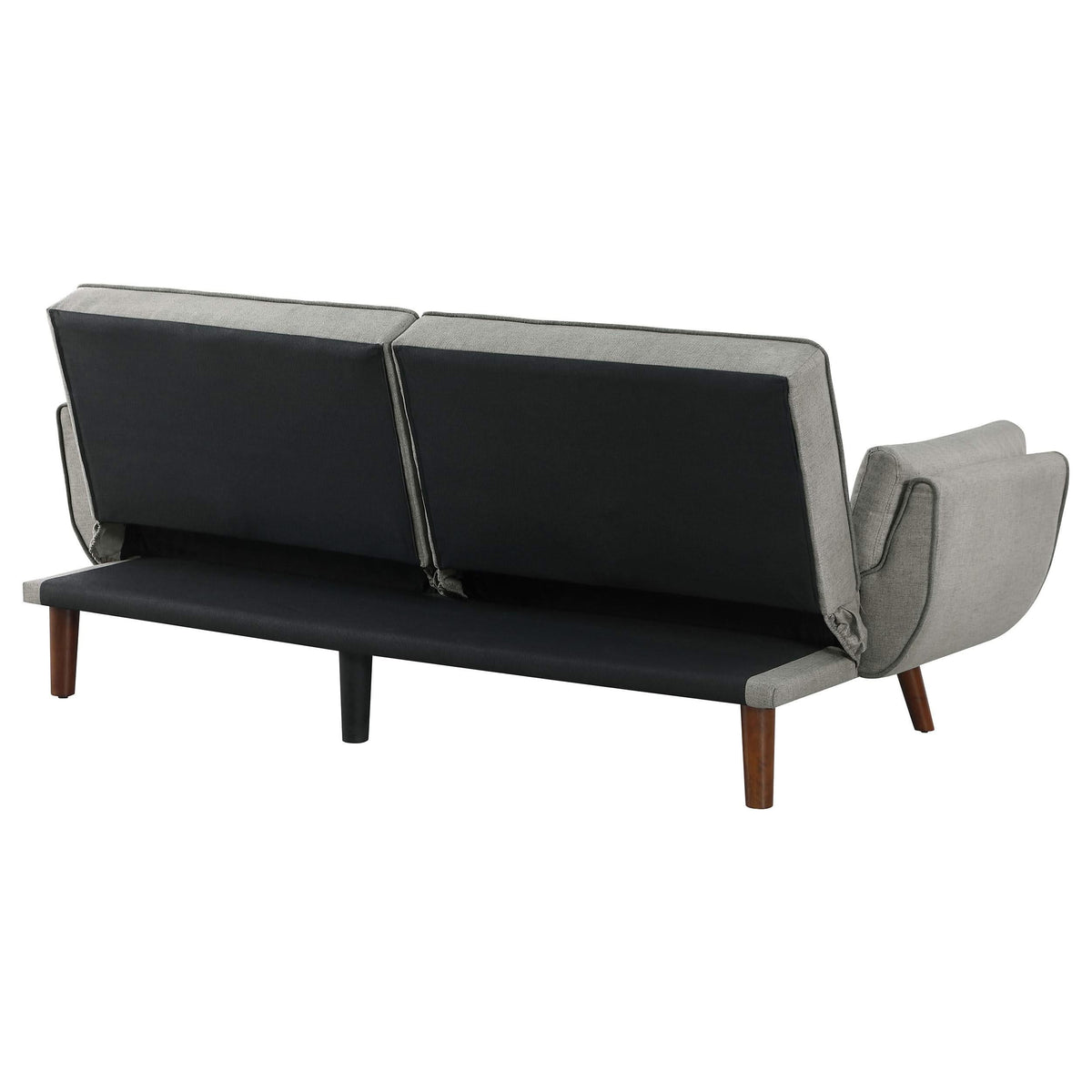 Sofá cama convertible capitoné tapizado Caufield gris