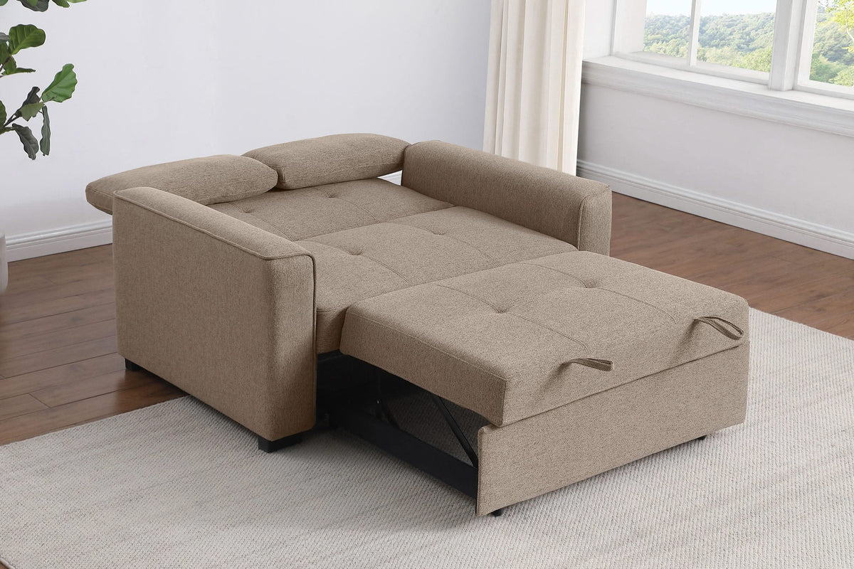 Sofá cama convertible tapizado Edith beige