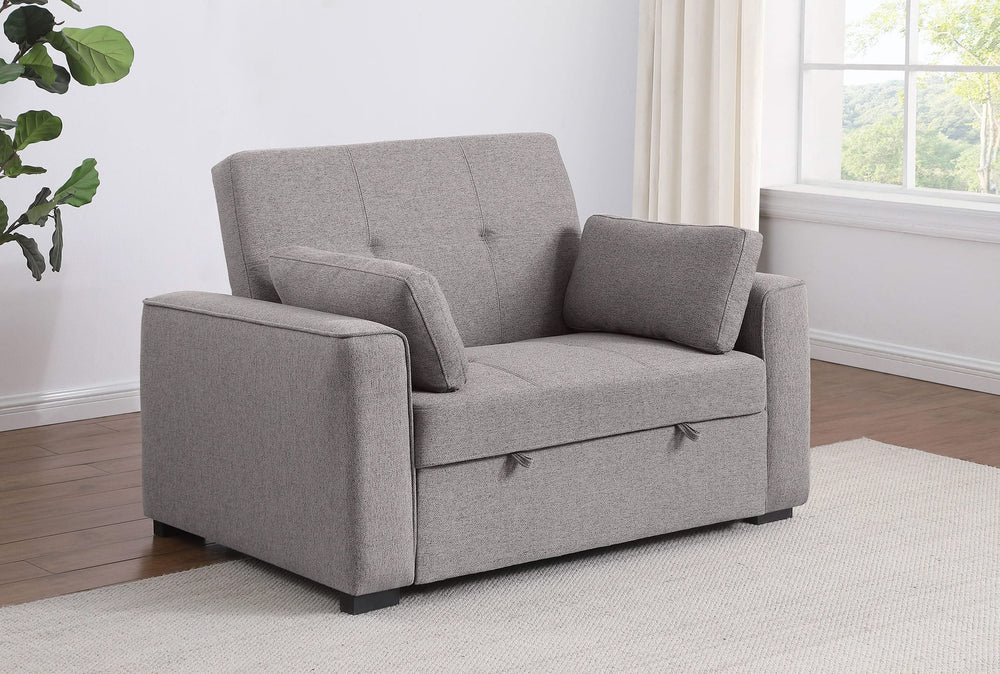 Sofá cama convertible tapizado Edith gris
