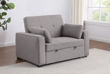 Sofá cama convertible tapizado Edith gris