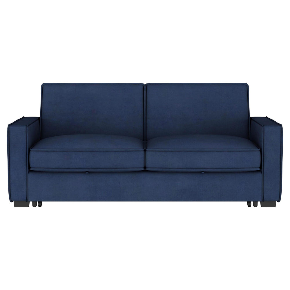 Gretchen Upholstered Convertible Sleeper Sofa Bed Navy Blue