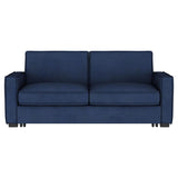 Gretchen Upholstered Convertible Sleeper Sofa Bed Navy Blue