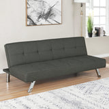Sofá cama convertible capitoné tapizado Joel gris