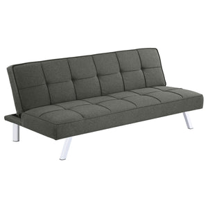 Sofá cama convertible capitoné tapizado Joel gris