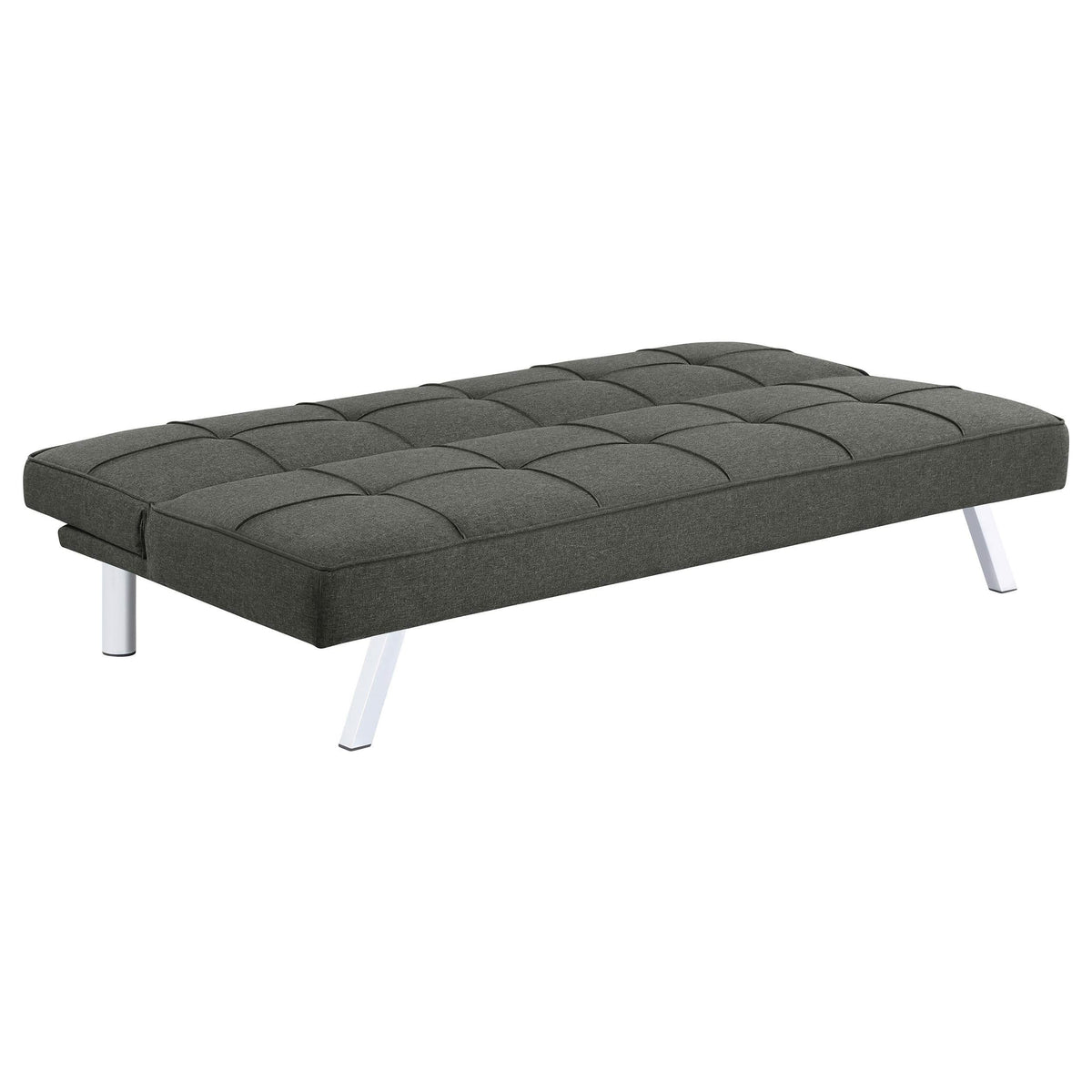 Sofá cama convertible capitoné tapizado Joel gris