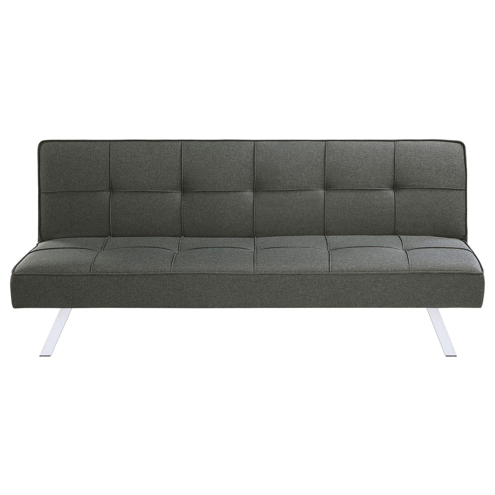 Sofá cama convertible capitoné tapizado Joel gris
