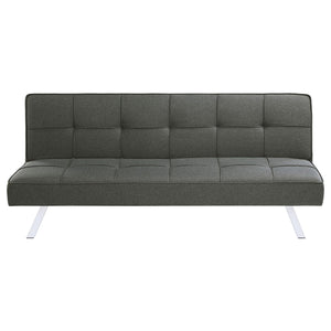 Sofá cama convertible capitoné tapizado Joel gris