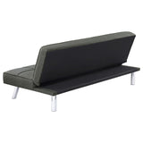 Sofá cama convertible capitoné tapizado Joel gris