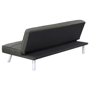 Sofá cama convertible capitoné tapizado Joel gris