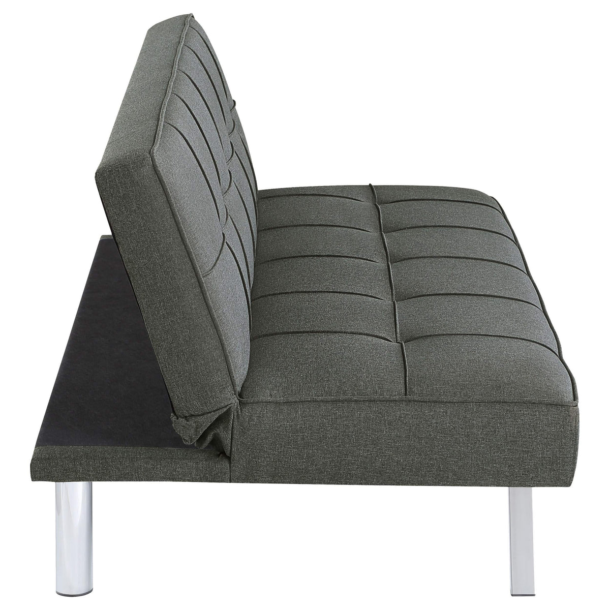 Sofá cama convertible capitoné tapizado Joel gris