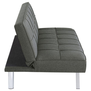 Sofá cama convertible capitoné tapizado Joel gris