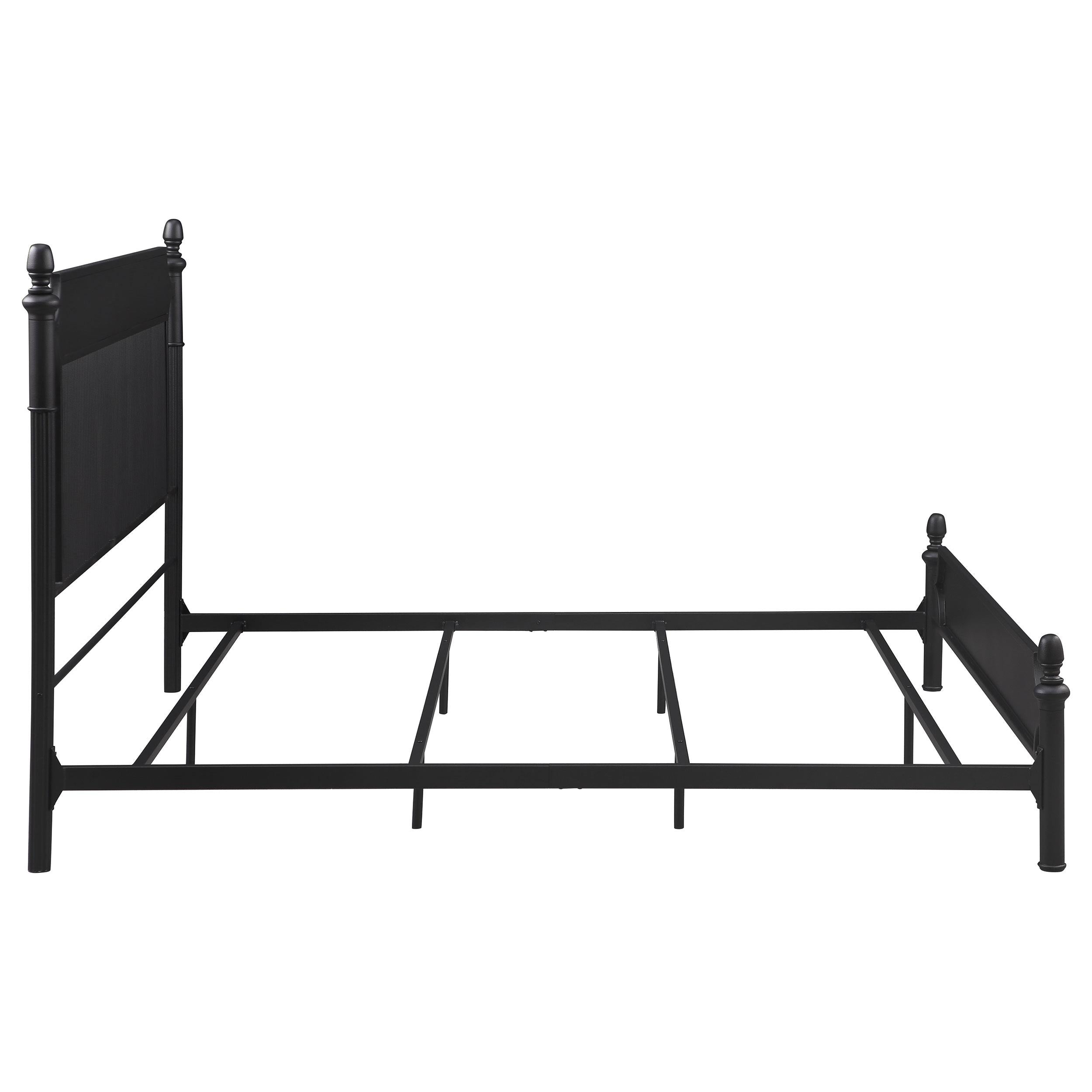 Cameron 51-inch Metal Eastern King Panel Bed Black