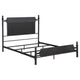 Cama Queen Cameron de 51 pulgadas con paneles de metal, color negro
