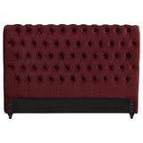 Cabecera Devon tapizada California King de 57 pulgadas, color vino tinto