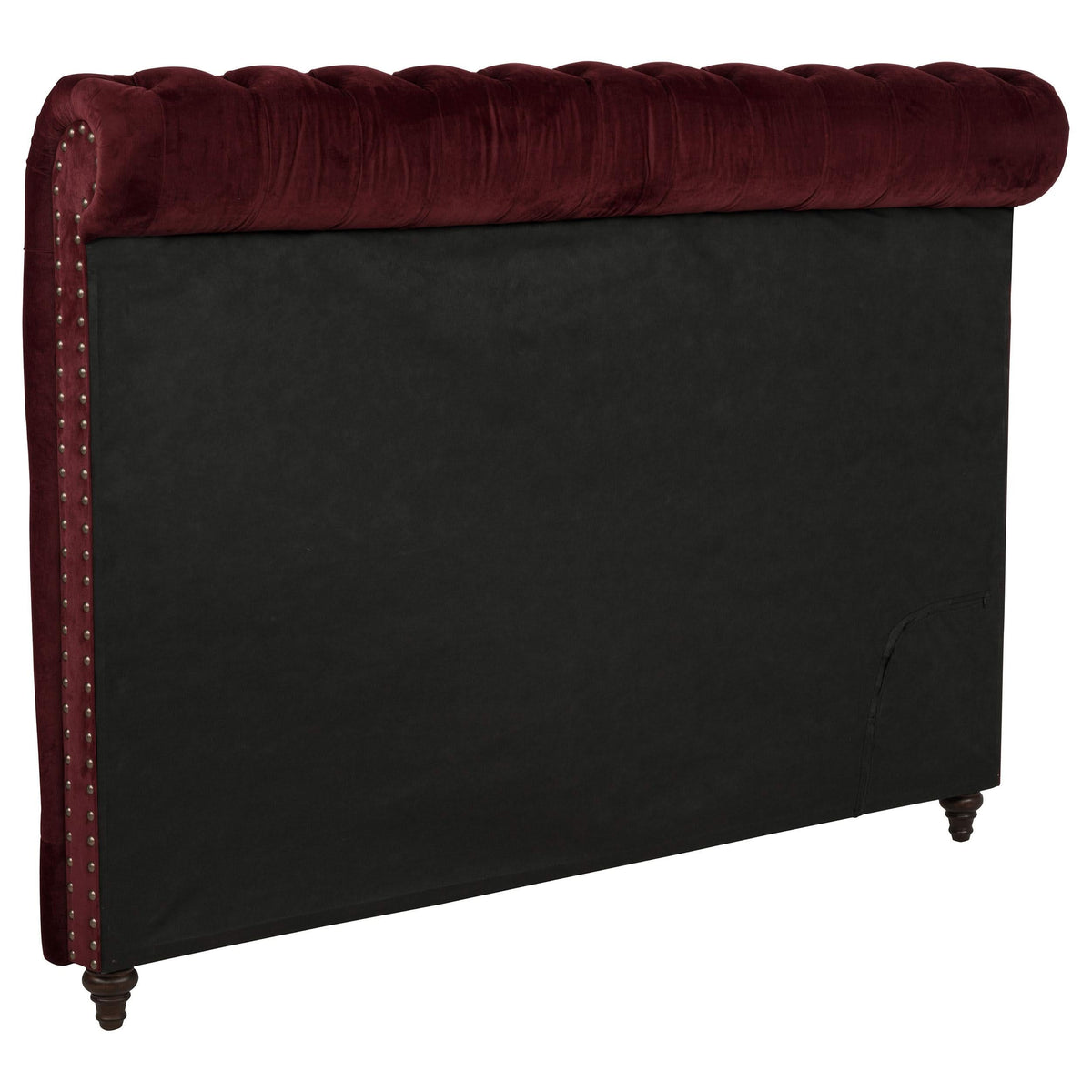 Cabecera Devon tapizada California King de 57 pulgadas, color vino tinto