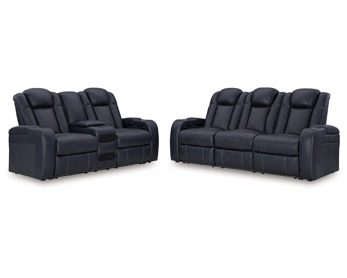 Fyne-Dyme Power Reclining Sofa and Loveseat