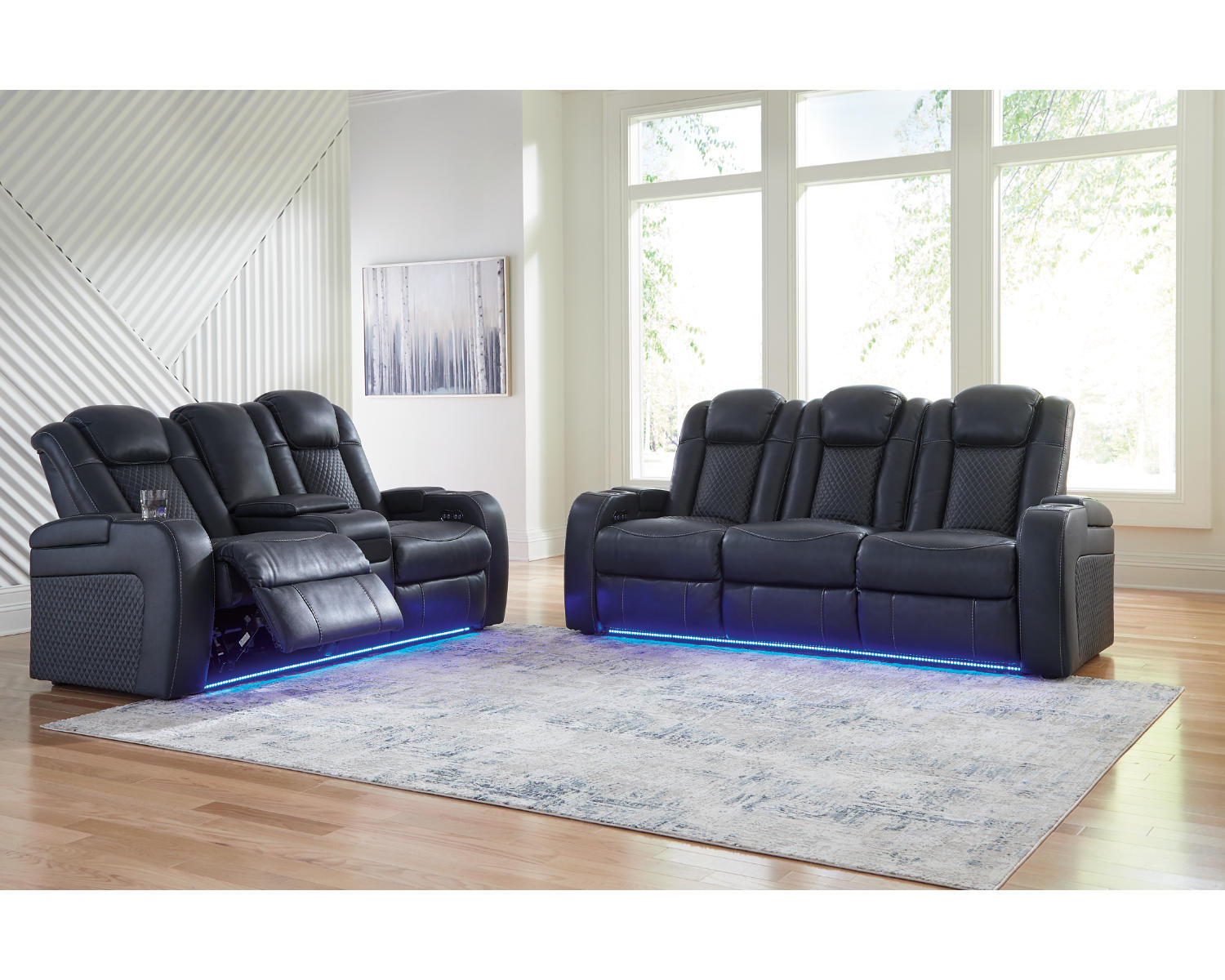 Fyne-Dyme Power Reclining Sofa and Loveseat