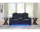 Loveseat eléctrico reclinable Fyne-Dyme con consola