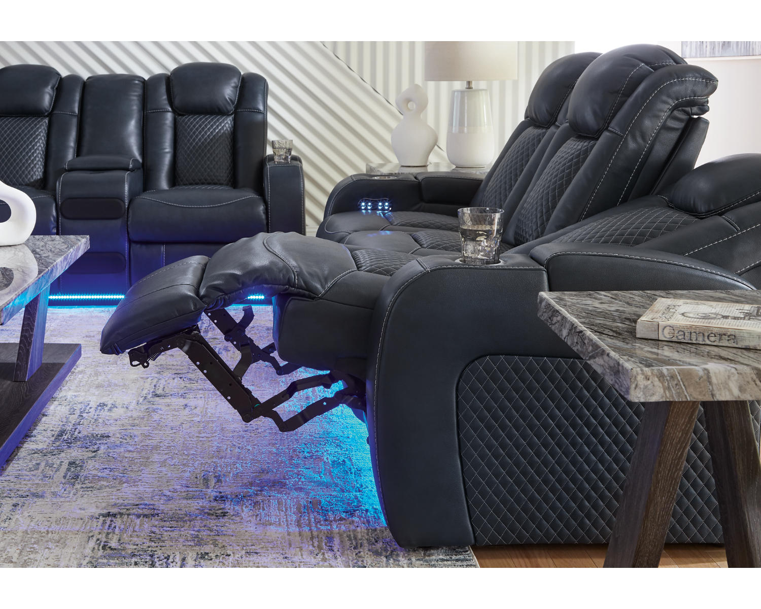 Fyne-Dyme Power Reclining Sofa and Loveseat