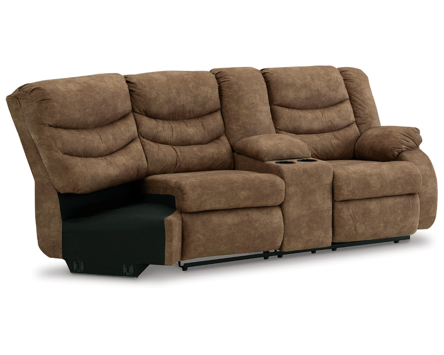 Partymate Right-Arm Facing Reclining Loveseat with Half Wedge Console