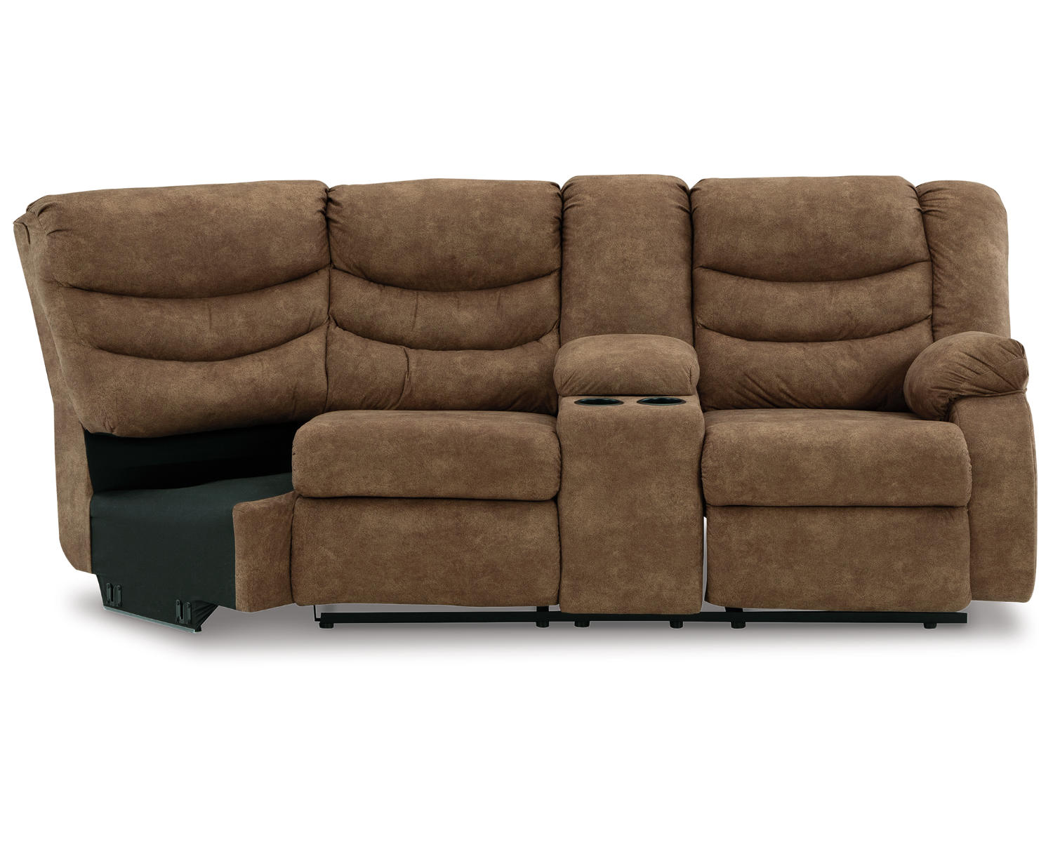 Partymate Right-Arm Facing Reclining Loveseat with Half Wedge Console