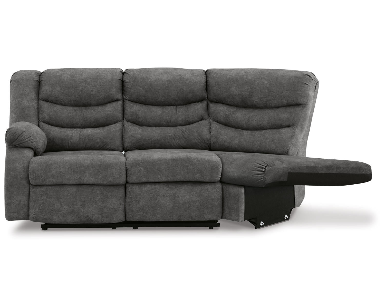 Partymate Left-Arm Facing Reclining Loveseat with Half Wedge