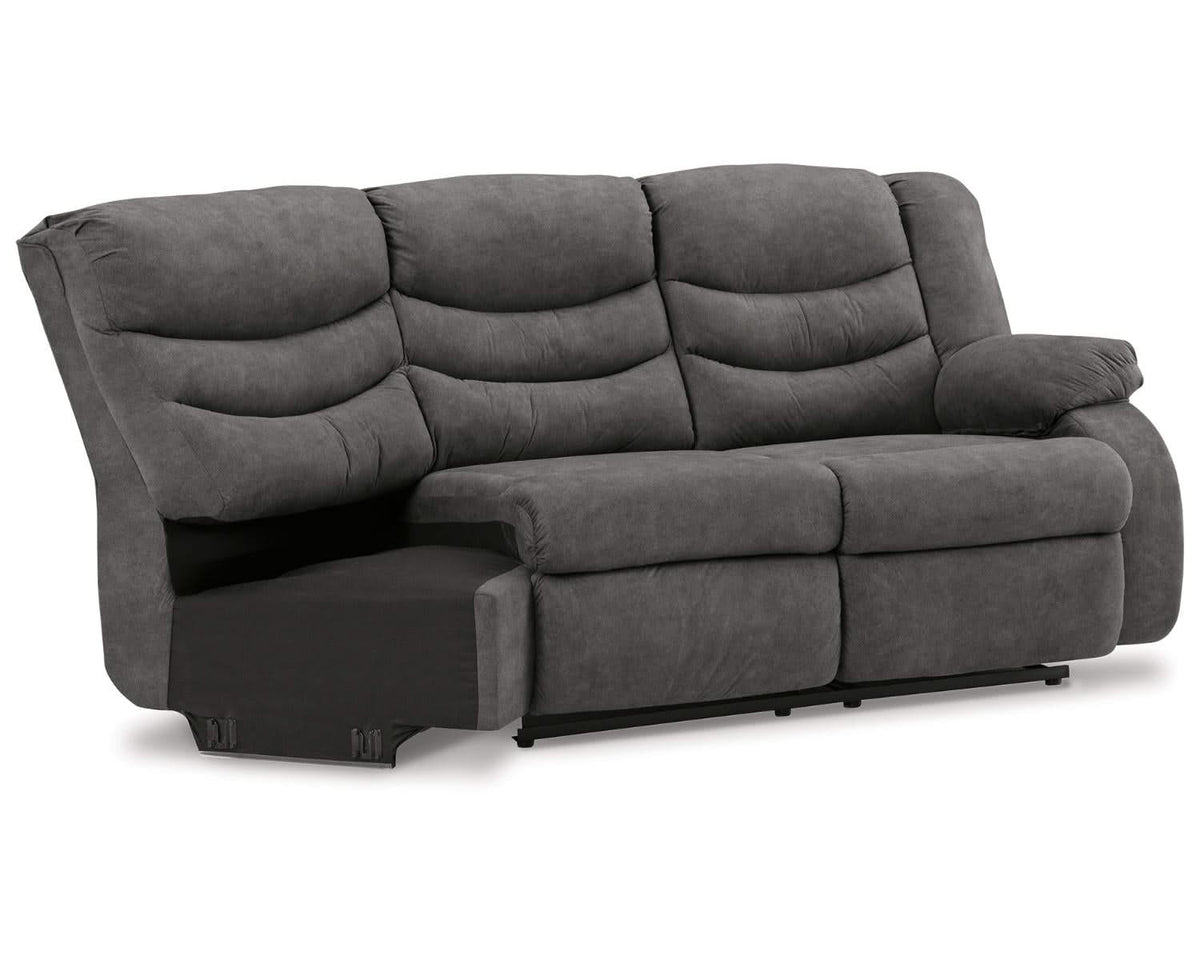 Loveseat reclinable con brazo derecho y media cuña Partymate