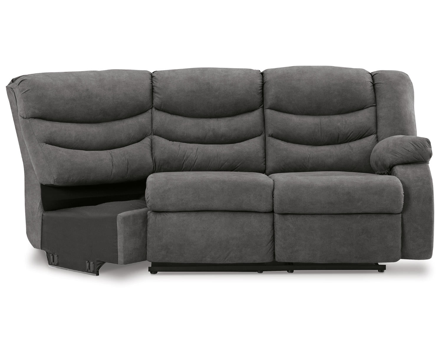 Partymate Right-Arm Facing Reclining Loveseat with Half Wedge