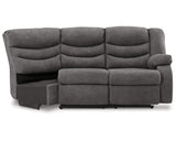 Loveseat reclinable con brazo derecho y media cuña Partymate