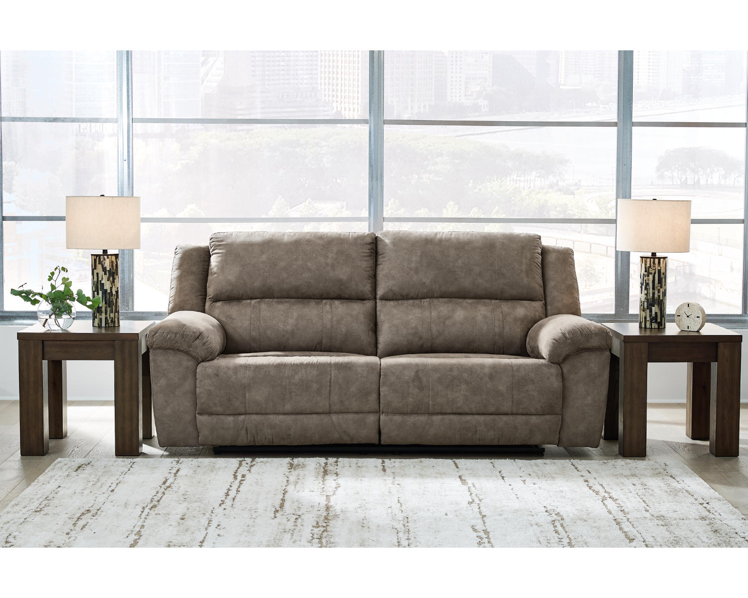Laresview Reclining Sofa and Oversized Recliner
