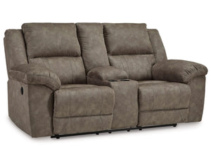 Loveseat reclinable Laresview con consola