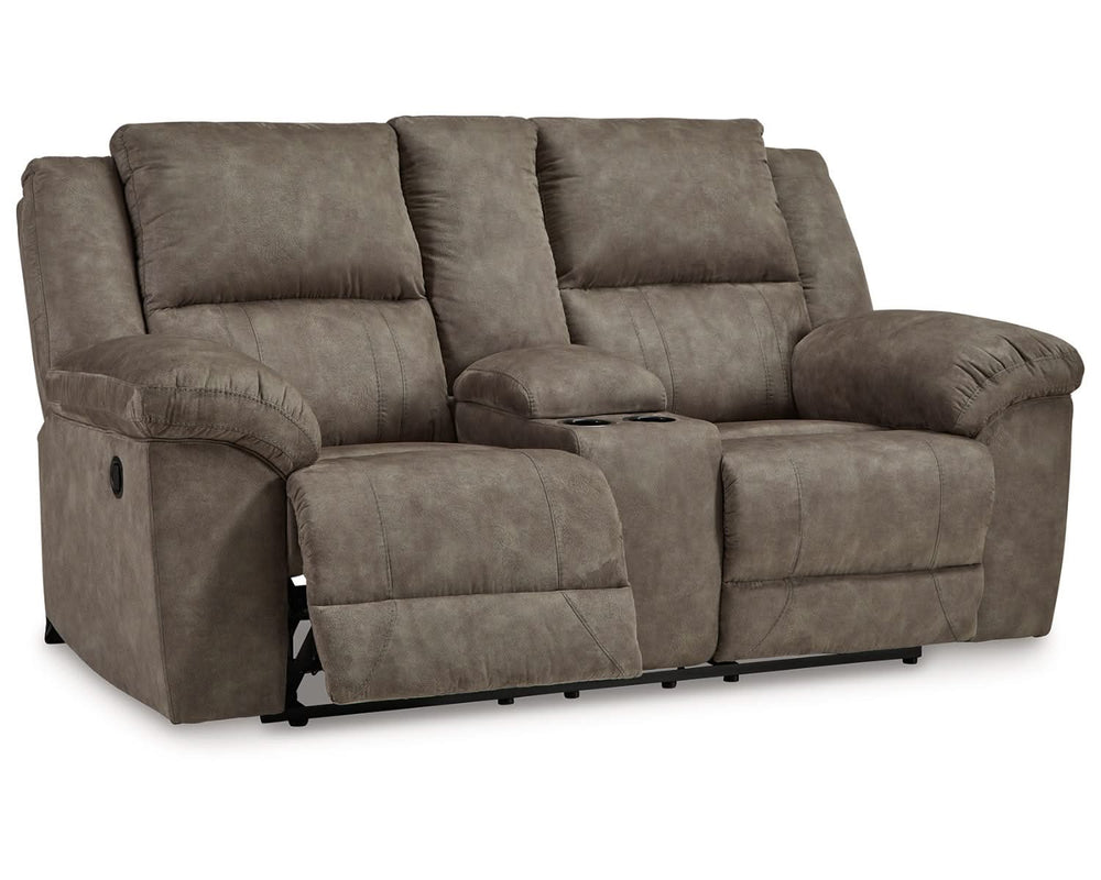 Loveseat reclinable Laresview con consola
