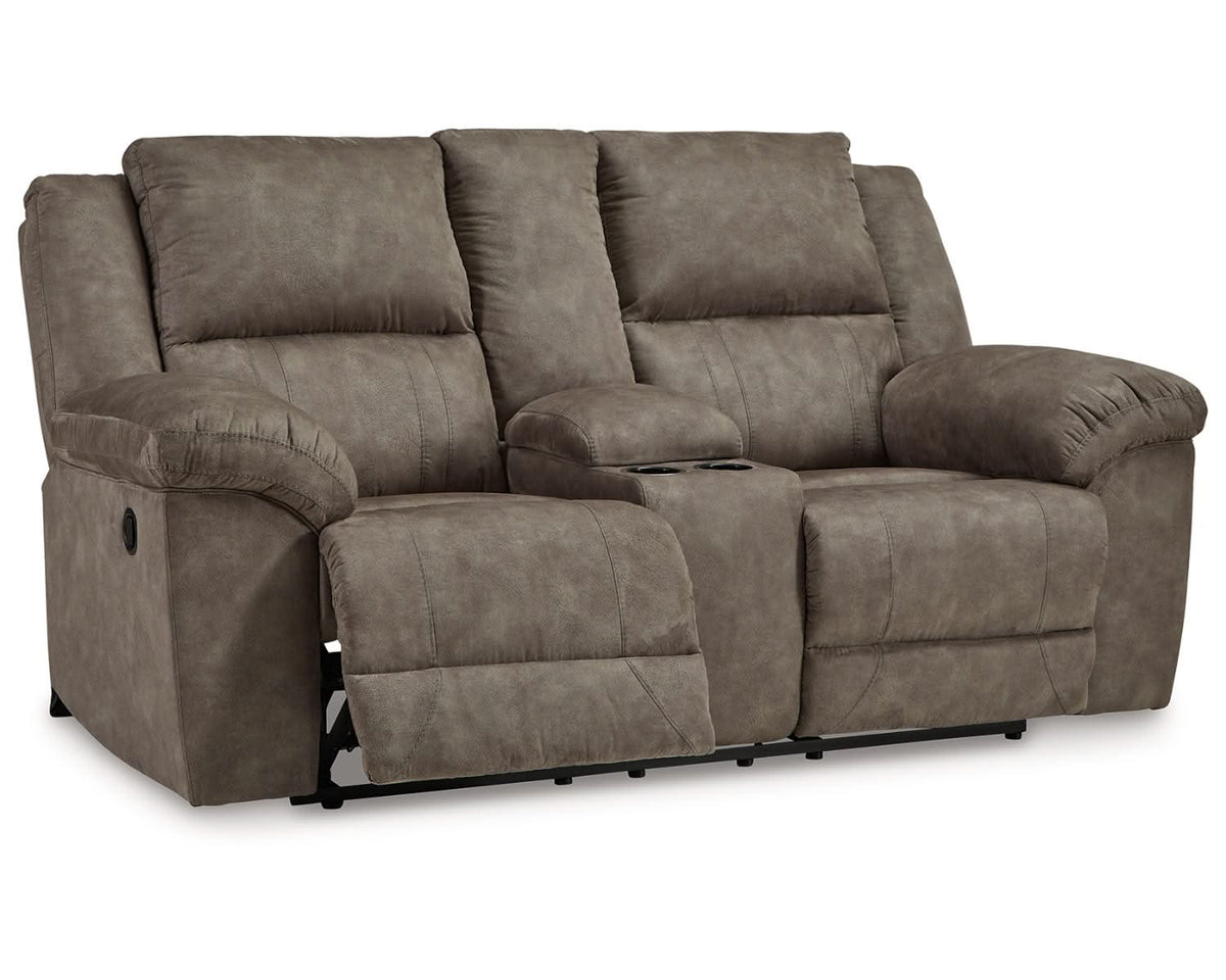 Loveseat reclinable Laresview con consola