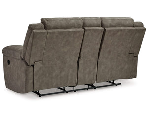 Loveseat reclinable Laresview con consola