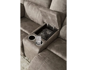 Loveseat reclinable Laresview con consola