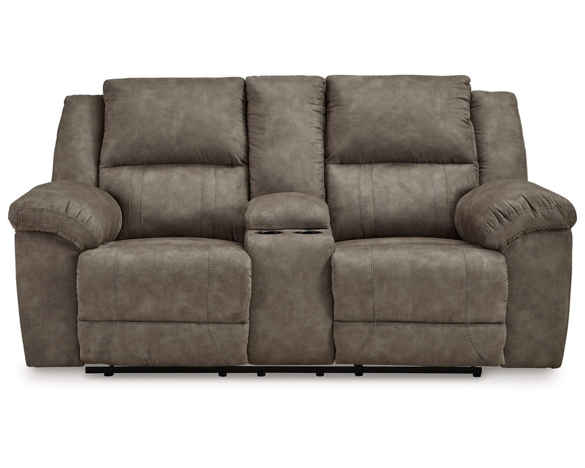 Loveseat reclinable Laresview con consola