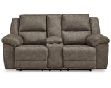 Loveseat reclinable Laresview con consola