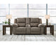 Loveseat reclinable Laresview con consola